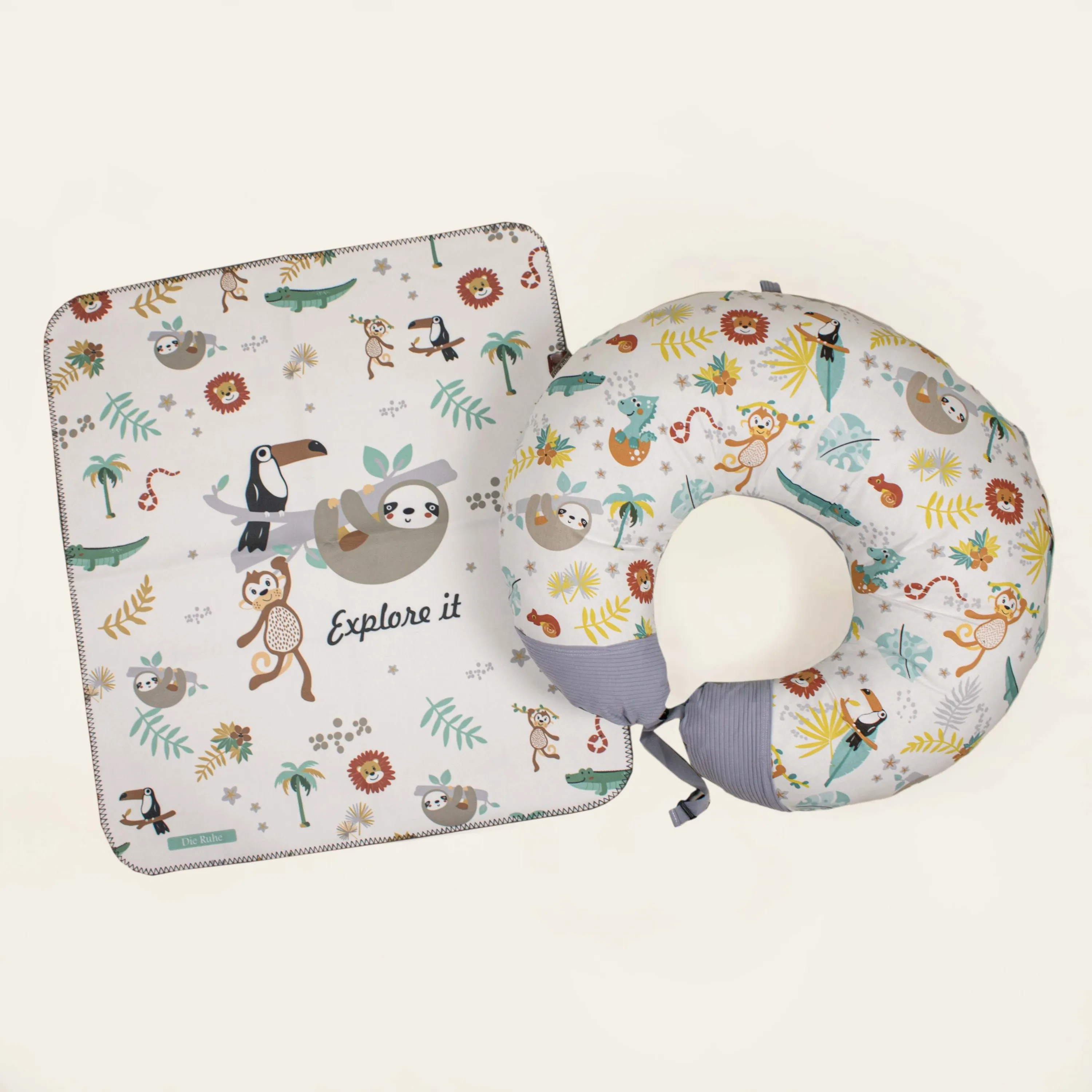 تامی پیلو و زیرانداز تعویض دیروحه طرح جنگل (سفید)